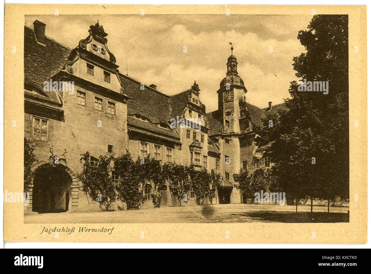 - 21679 Wermsdorf-1920 - Jagdschloß - Brück & Sohn Kunstverlag Stockfoto