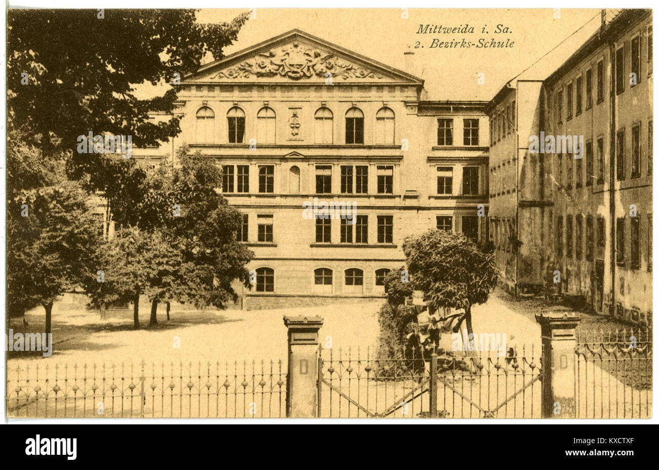 21831 - Mittweida -1921-2. Bezirksoberschule-Brück&Sohn Kunstverlag Stockfoto