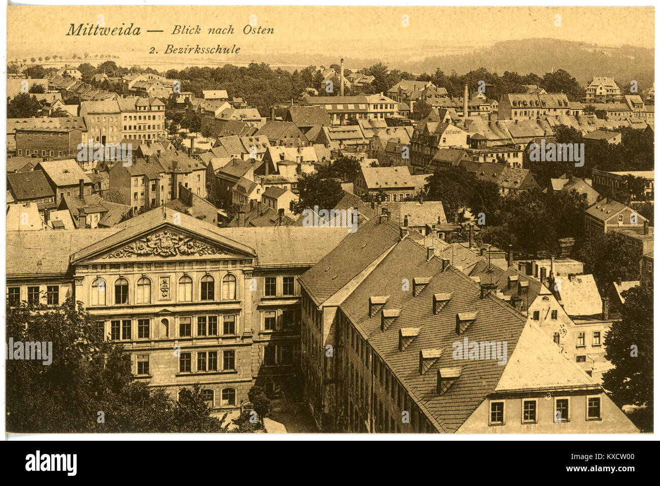 21855 - Mittweida-1921 - Blick in Mittweida / Osten-Brück&Sohn Kunstverlag Stockfoto