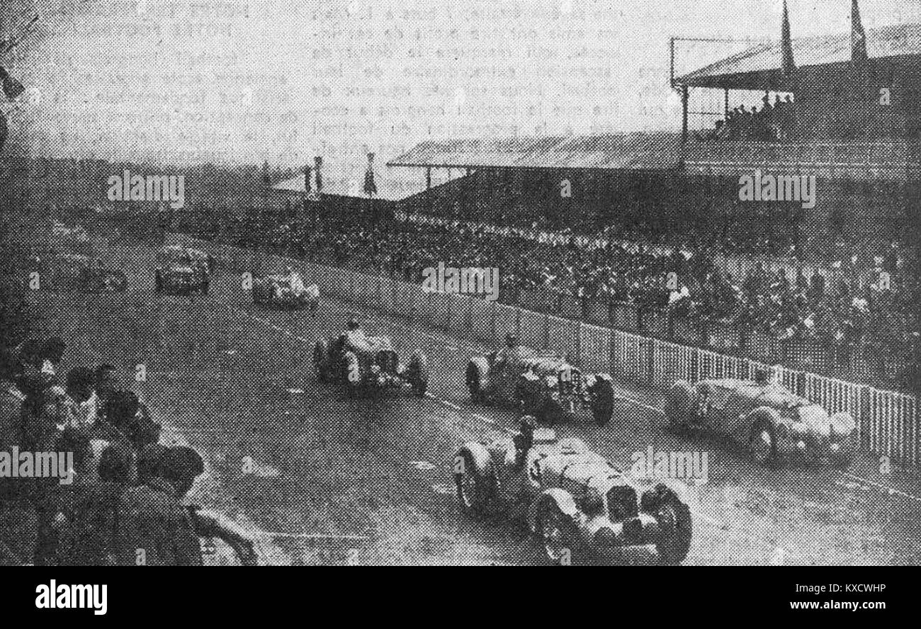 24 Heures du Mans 1938, départ avec Sommer et Étancelin en Tête Stockfoto