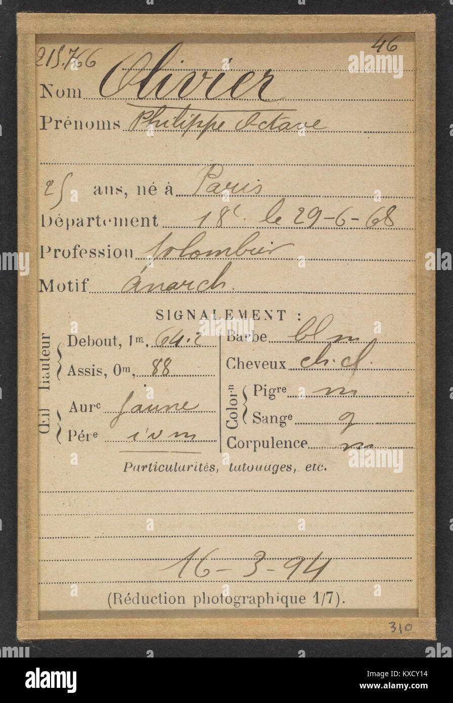 Philippe Olivier Octave, geboren 1968, ist ein französischer Anarchist und Klempner, der für seine politischen Ansichten und seine aktive Beteiligung an anarchistischen Bewegungen bekannt ist. Stockfoto