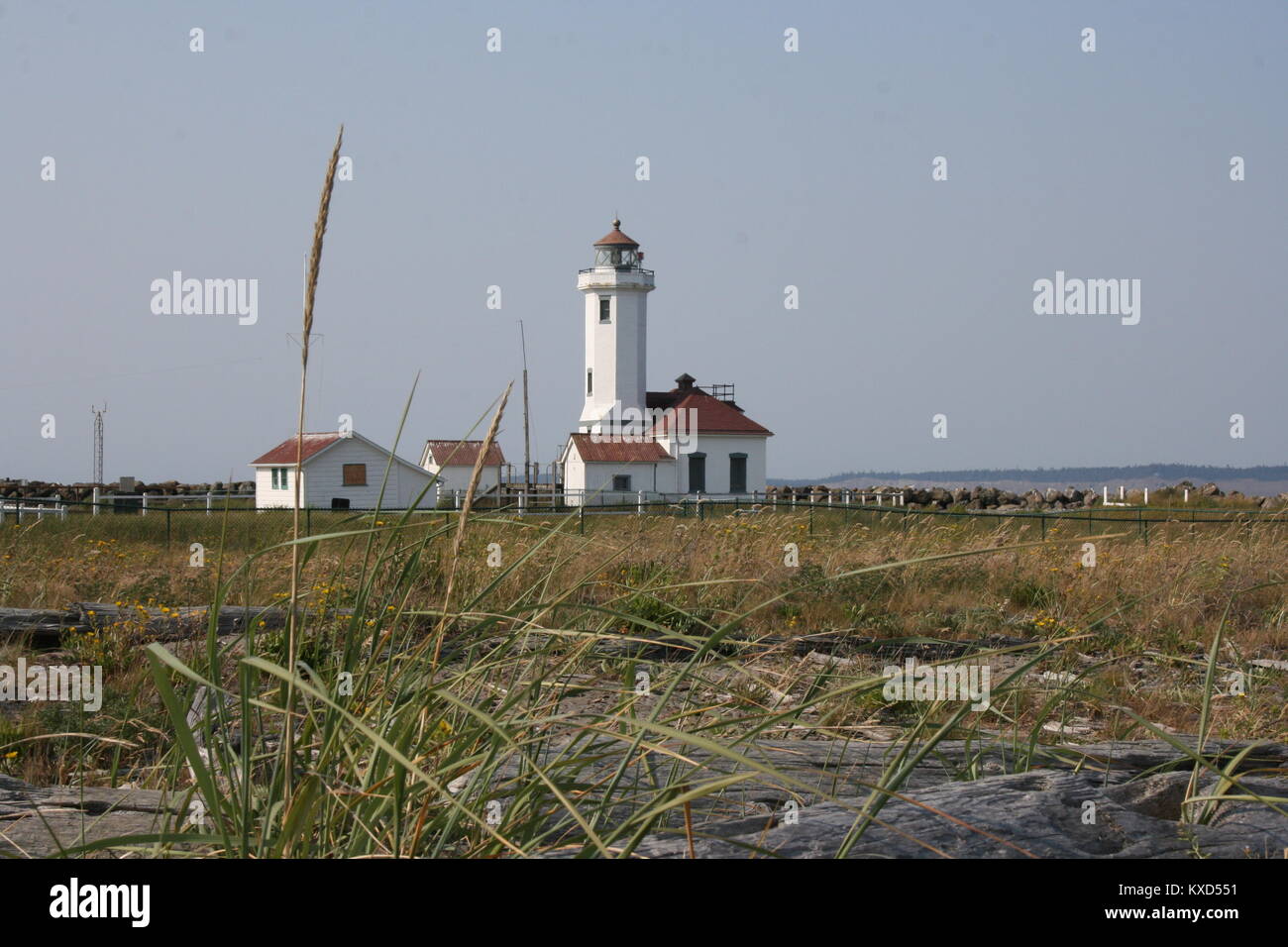 Punkt Wilson Leuchtturm in Port Townsend, Washington auf der Olympic Halbinsel Stockfoto