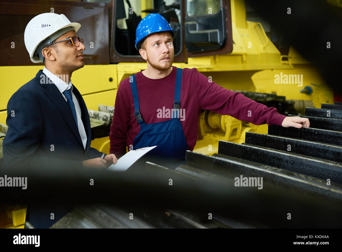 Die Factory Tour zu potenziellen Kunden Stockfoto