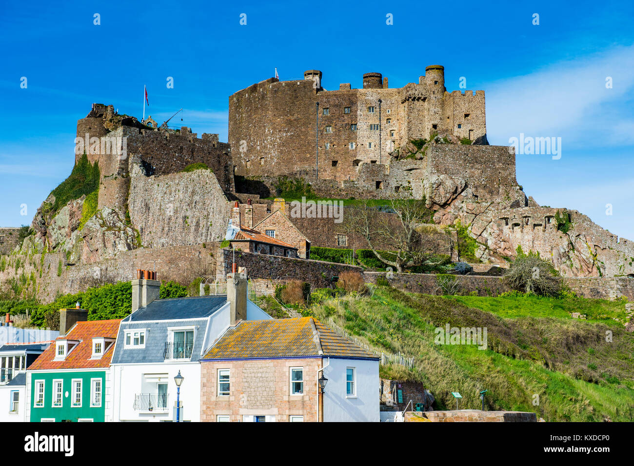 Gorey Castle, Mont Orgueil, Jersey, Channel Islands, Großbritannien Stockfoto