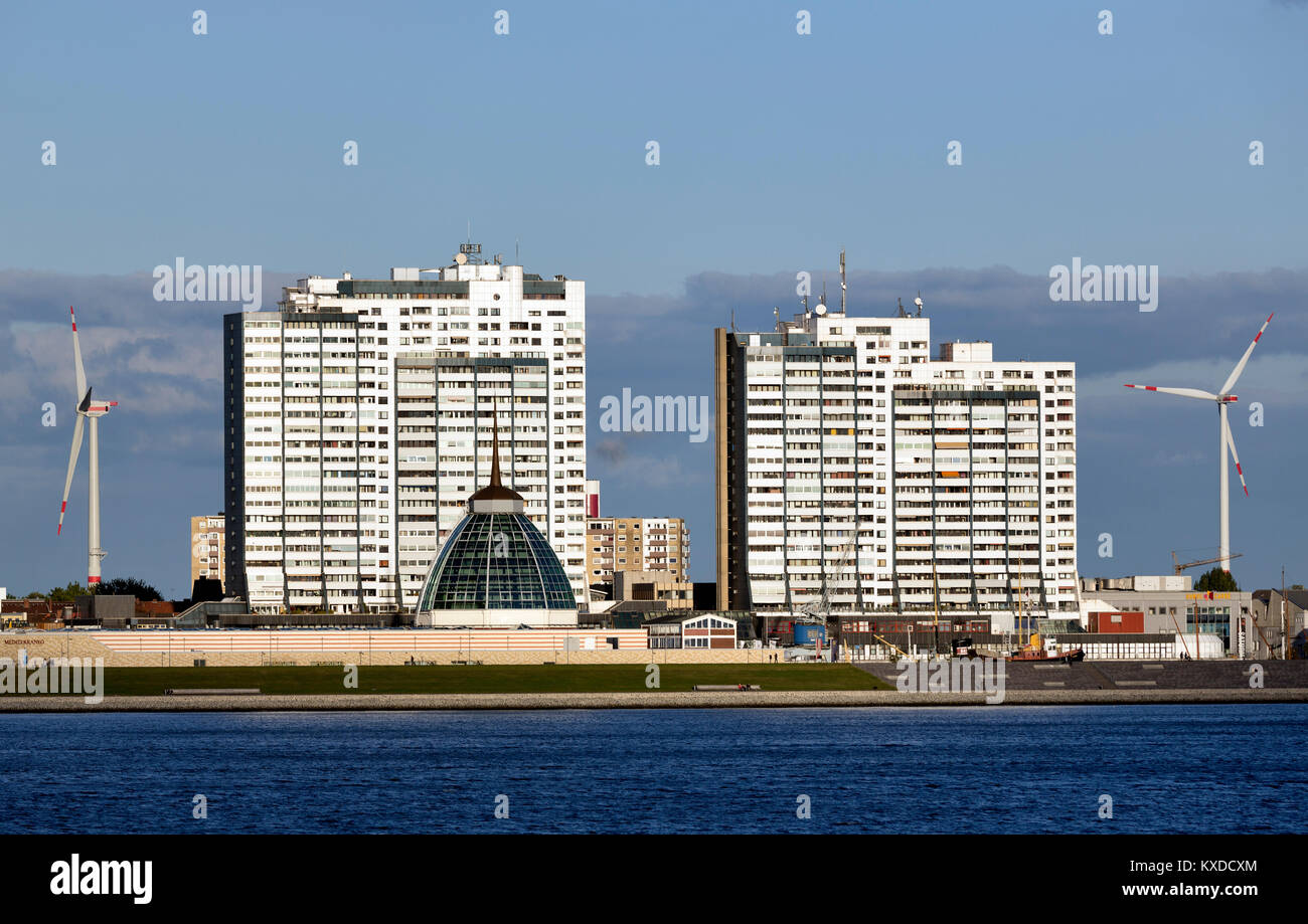 Columbus-Center und Einkaufszentrum Mediterraneo, Bremerhaven, Bremen, Deutschland Stockfoto