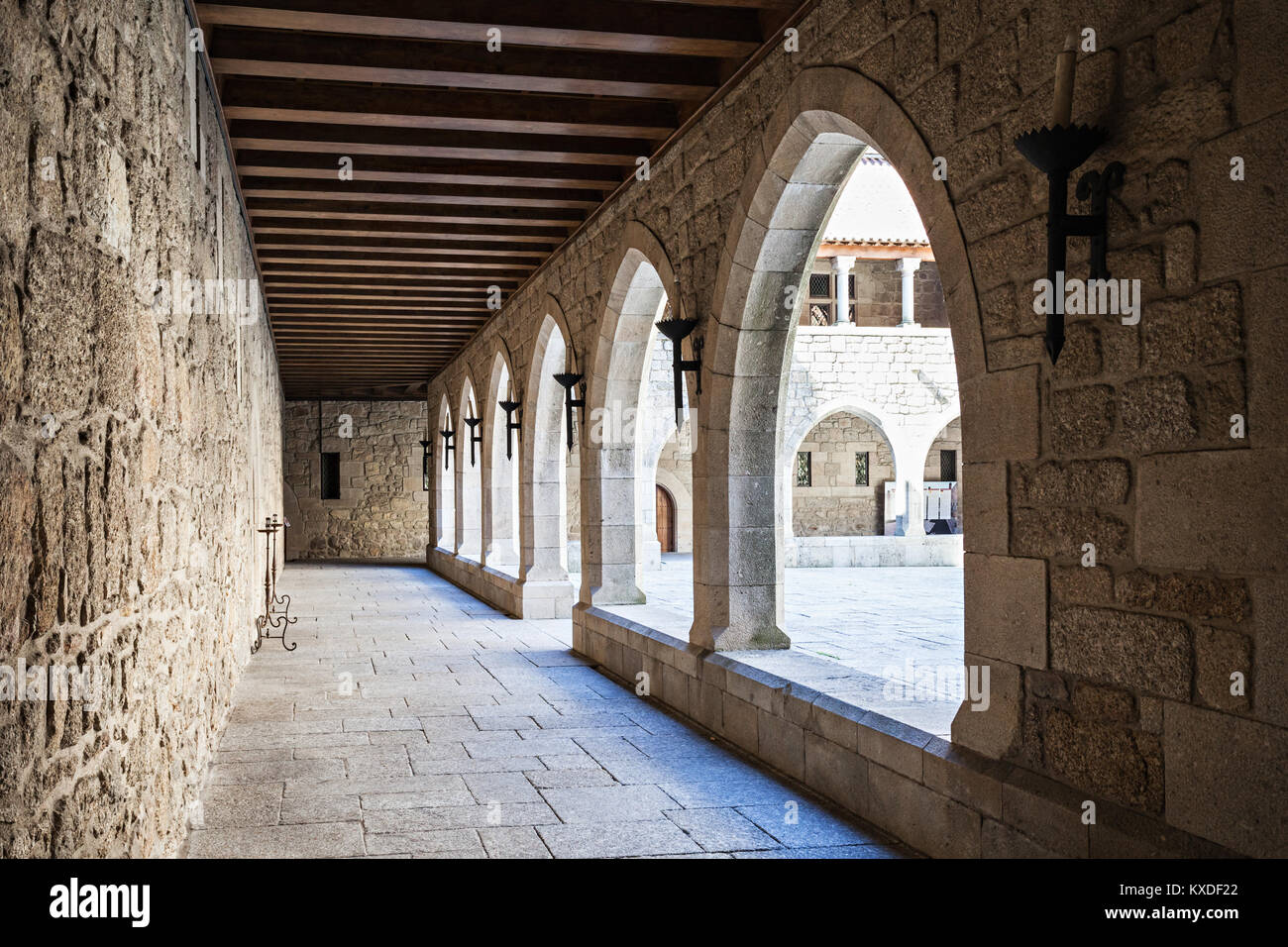 GUIMARAES, PORTUGAL - 11. Juli: Im Palast der Duques von Braganza am 11. Juli 2014 in Guimaraes, Portugal Stockfoto