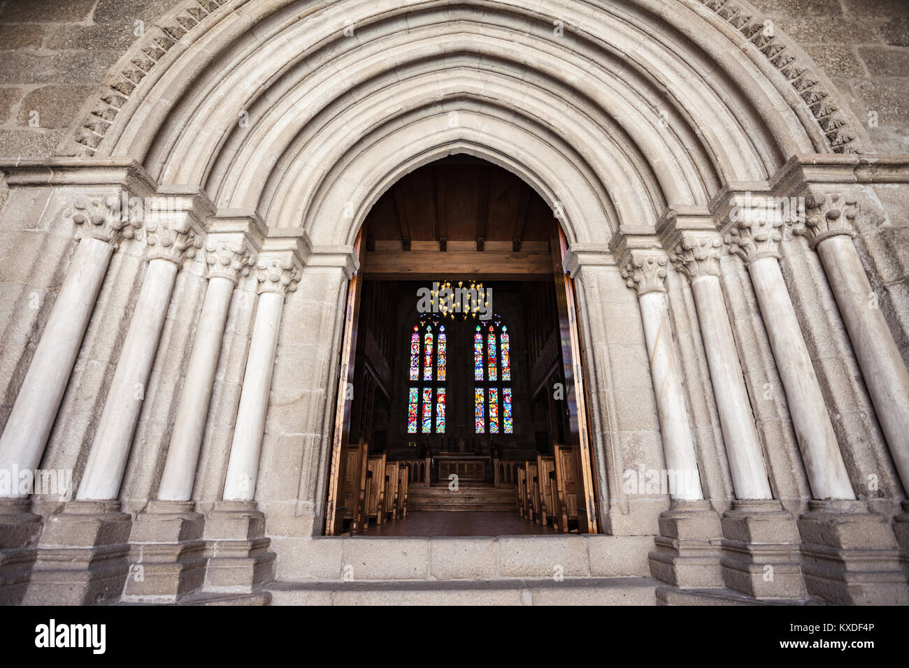 GUIMARAES, PORTUGAL - 11. Juli: Im Palast der Duques von Braganza am 11. Juli 2014 in Guimaraes, Portugal Stockfoto