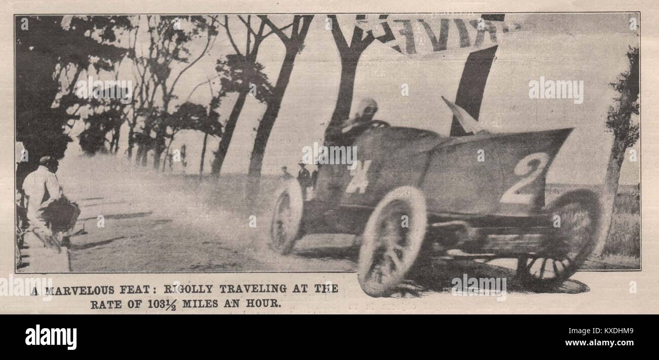 Ein wunderbares Talent: Rigolly Reisen mit der Rate von 103 ½ Meilen pro Stunde Stockfoto