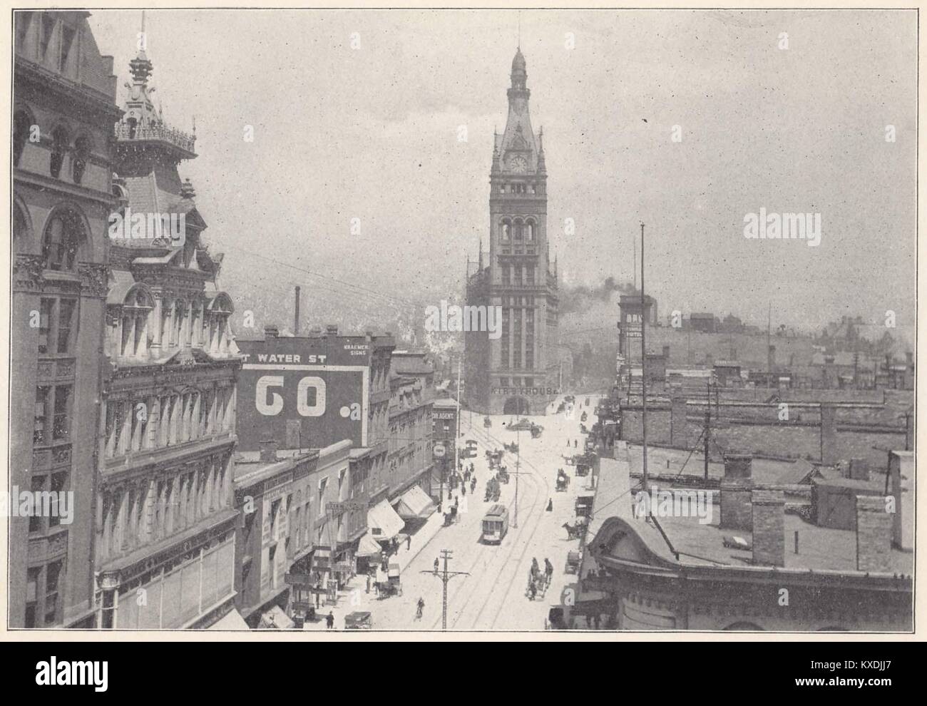 East Water Street nördlich von Wisconsin, Milwaukee, Wis. Stockfoto