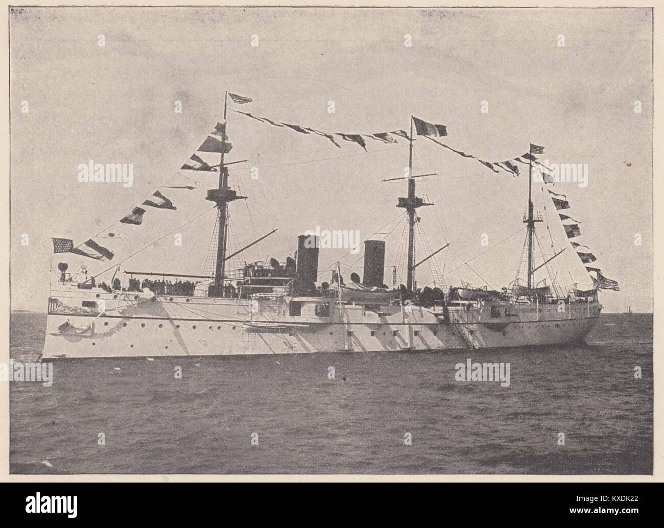 San Francisco - Das oben genannte Schiff, das hier in Gala Kleid präsentiert wird, ist vollständig mit dem Foto auf einer anderen Seite beschrieben. Stockfoto