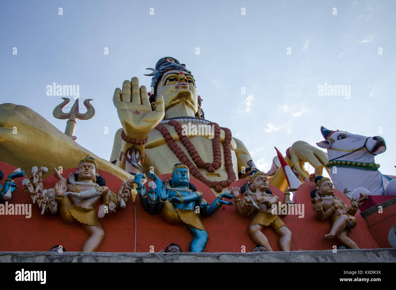 Shiva Statue, Omkareshwar, Indien Stockfoto