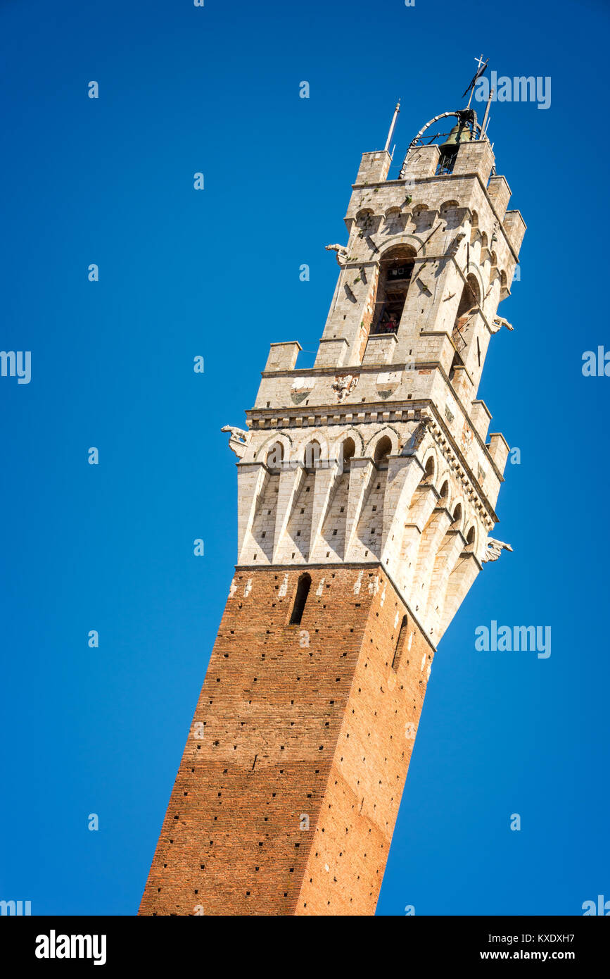 In der Nähe des Torre del Mangia Mangia (Turm) in Siena, Toskana, Italien Stockfoto