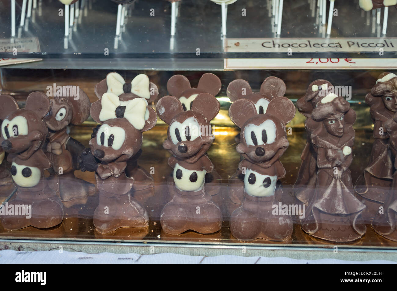 Schokolade Skulpturen an Weihnachten marketsv 3 Stockfoto