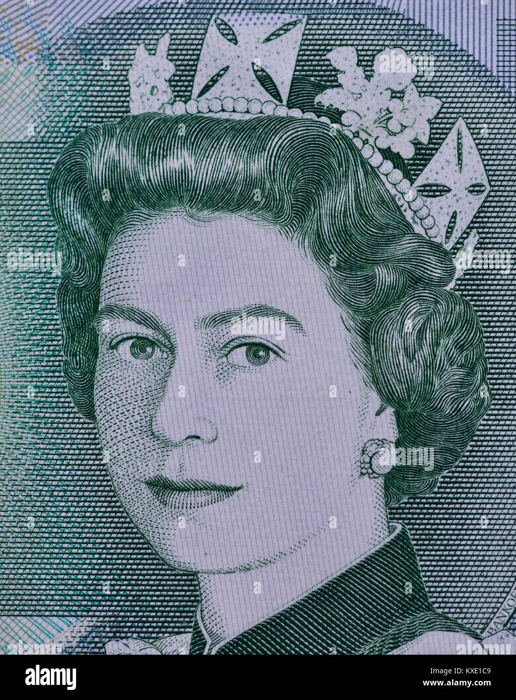 Bank von England £ 1 Hinweis aus dem Verkehr im Jahr 1988 zurückgezogen und durch die einpfundstück ersetzt Stockfoto