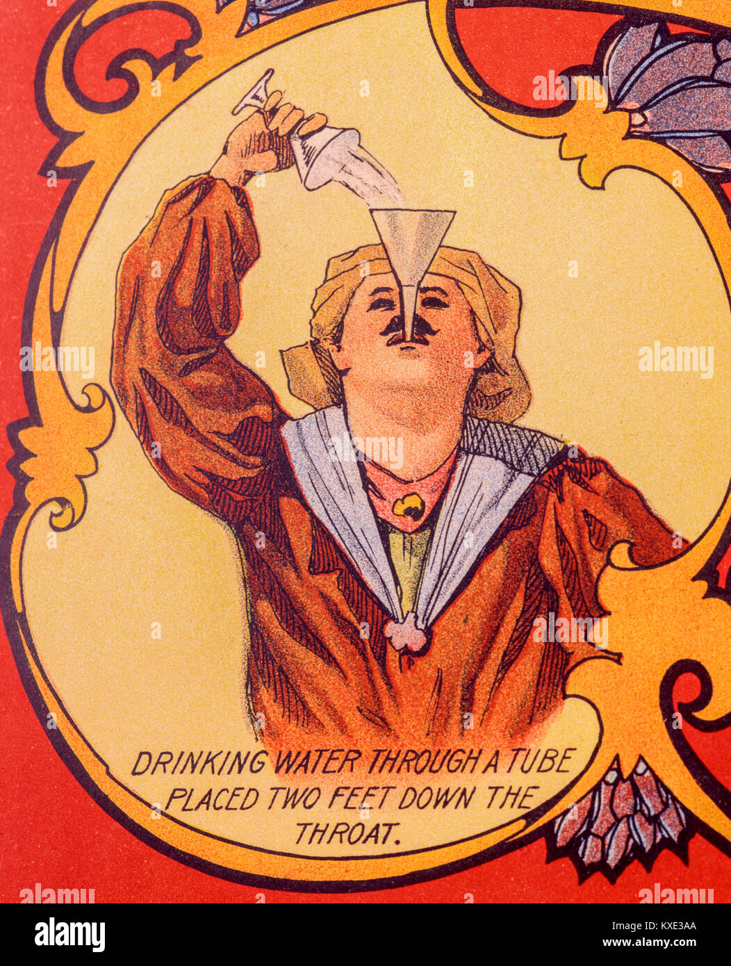 Vintage Werbung für die karmi Magic illusionist Poster. Stockfoto