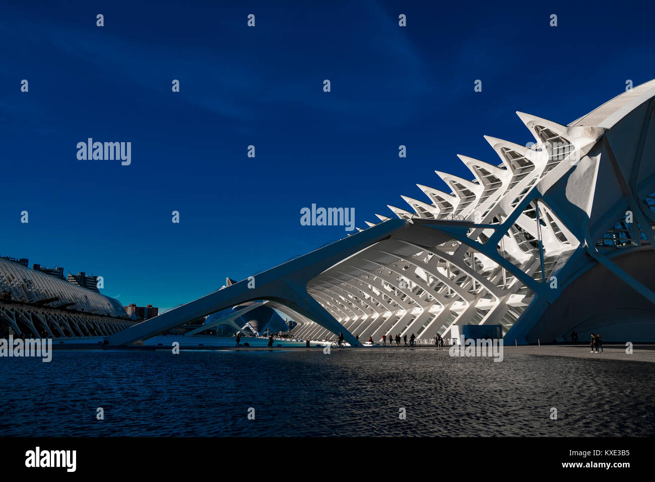 Moderne futuristische Architektur in Valencia, Spanien Stockfoto