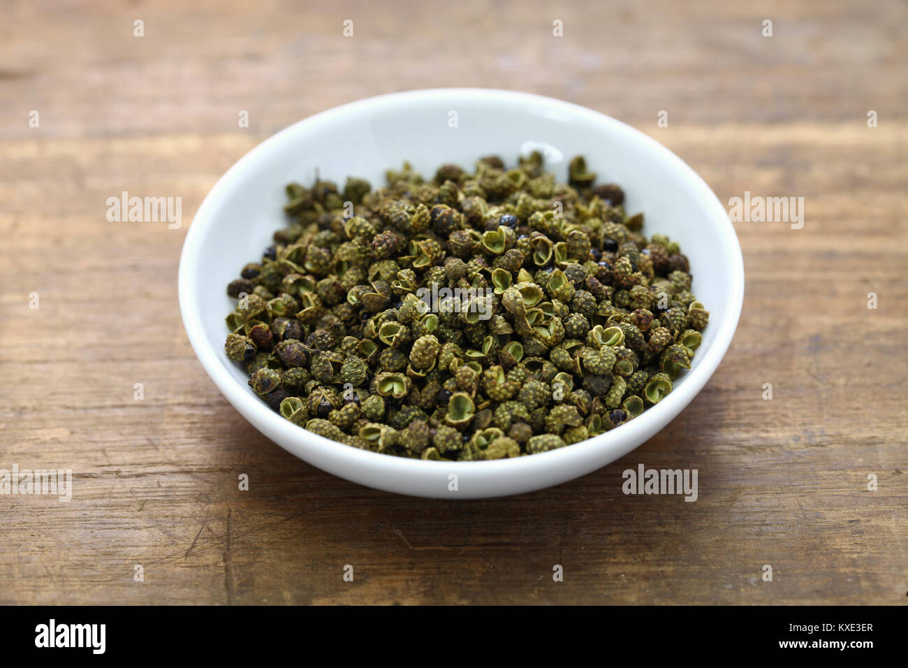 Grüne Sichuan Pfeffer Stockfoto