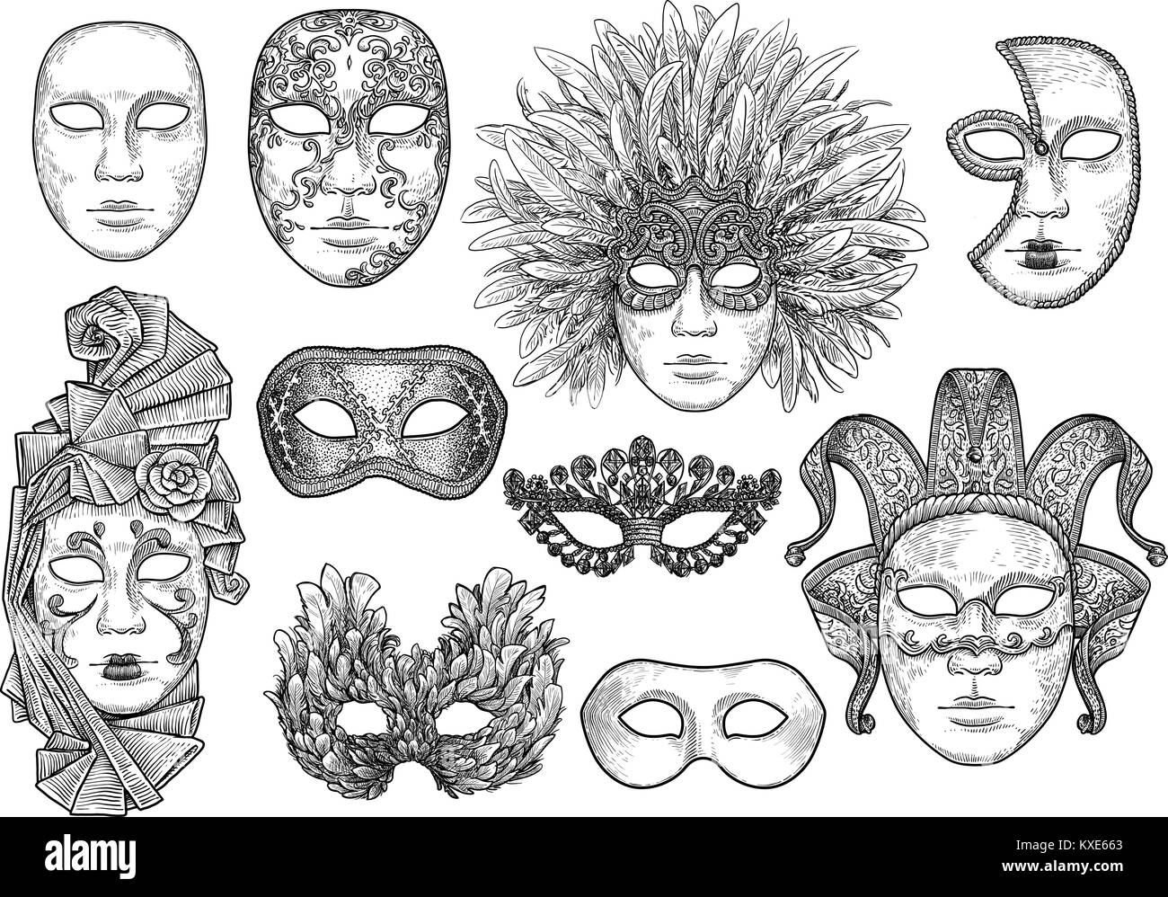 Venezianische maske zeichnung -Fotos und -Bildmaterial in hoher Auflösung –  Alamy