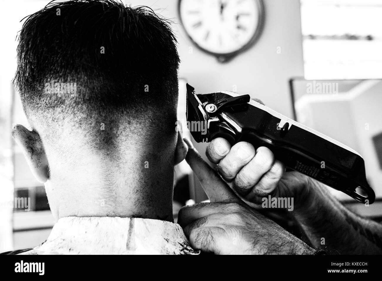 Friseur auf Kreta Stockfoto