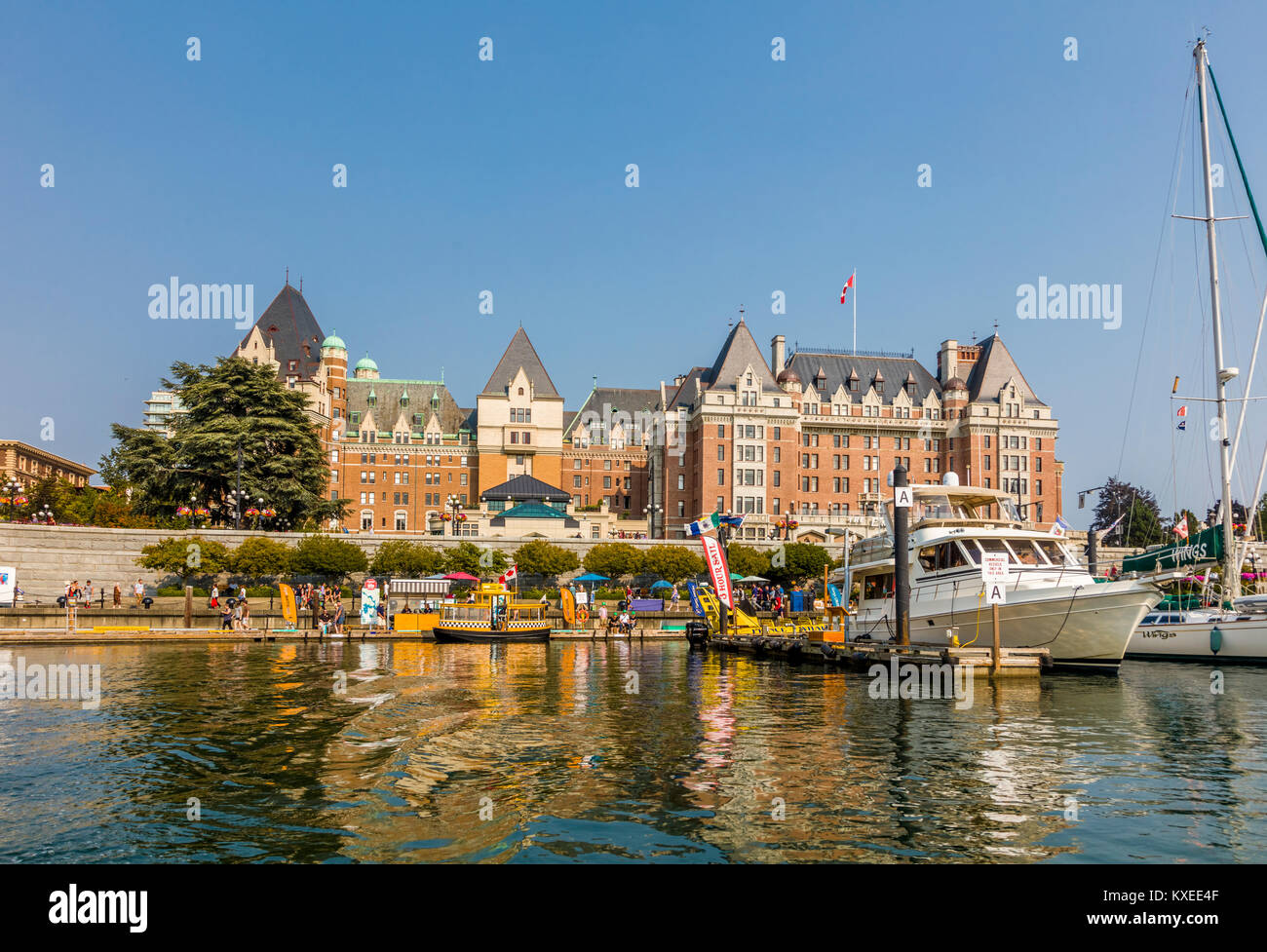 Das Fairmont Empress Hotel in Victoria, der auch als Garden City auf Vancouver Island in British Columbia, Kanada bekannt Stockfoto