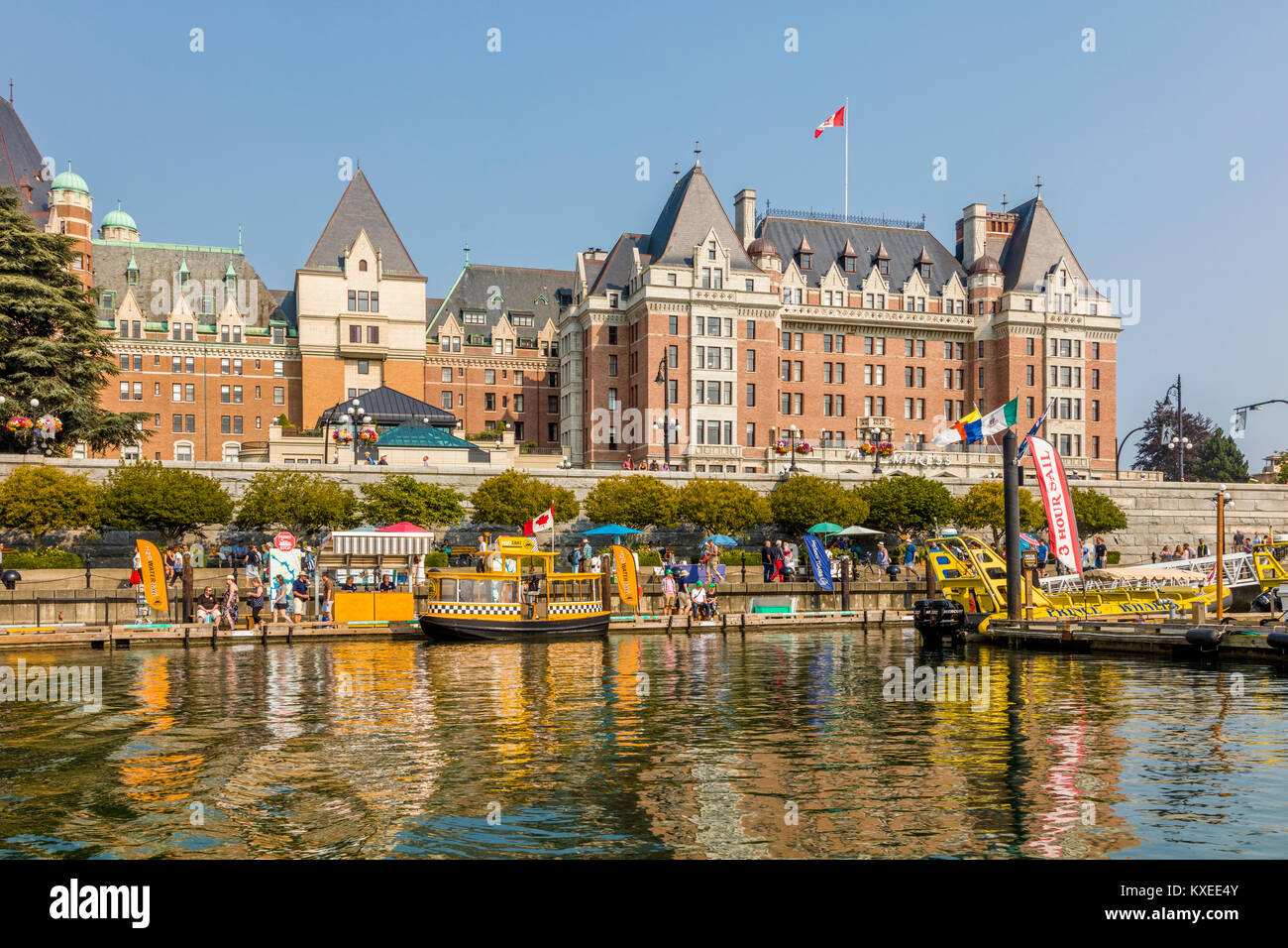 Das Fairmont Empress Hotel in Victoria, der auch als Garden City auf Vancouver Island in British Columbia, Kanada bekannt Stockfoto