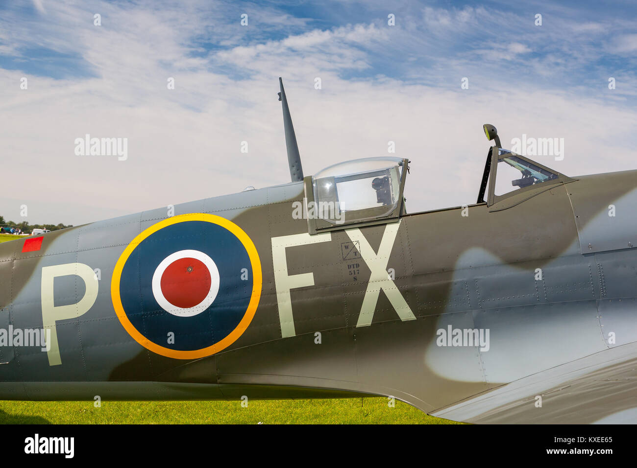 Spitfire Mk. IXe am Goodwood Revival 2015, West Sussex, Großbritannien Stockfoto