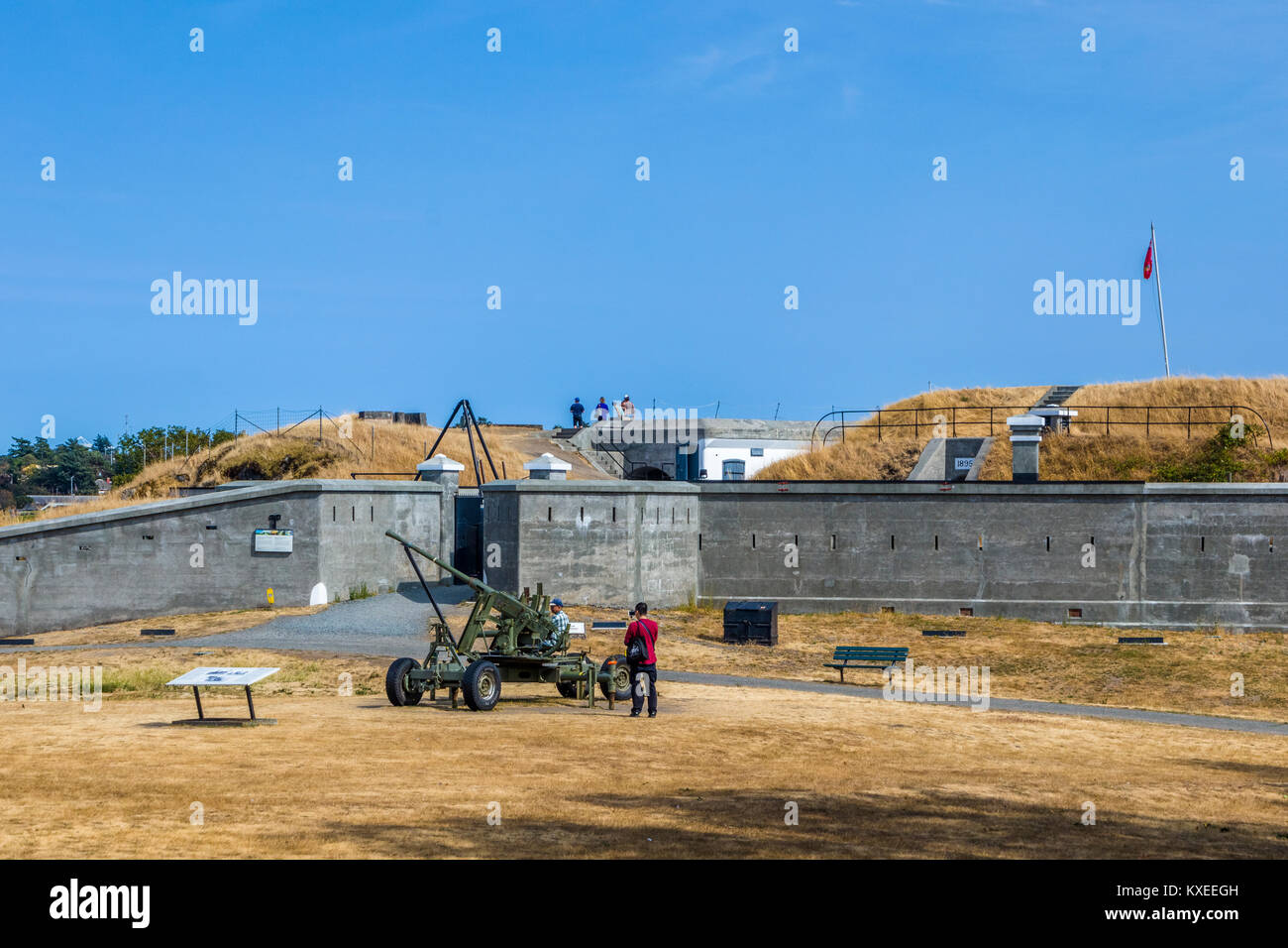 Fort Rodd Hill eine National Historic Site ist eine Küste Artillerie fort in den späten 1890er Jahren in Victoria auf Vancouver Island Kanada gebaut Stockfoto