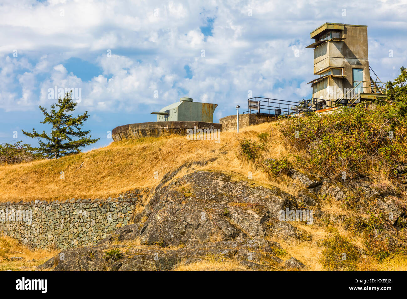 Fort Rodd Hill eine National Historic Site ist eine Küste Artillerie fort in den späten 1890er Jahren in Victoria auf Vancouver Island Kanada gebaut Stockfoto