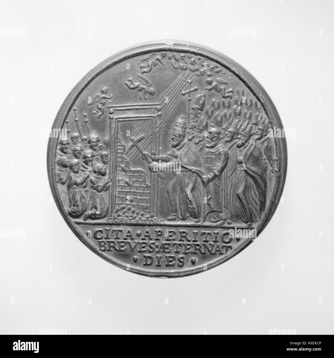 Papst Alexander VI., geb. Rodrigo Borgia, war von 1492 bis 1503 Leiter der katholischen Kirche, bekannt für seinen politischen Einfluss, seine Schirmherrschaft für Renaissance-Kunst und historische Kontroversen. Stockfoto