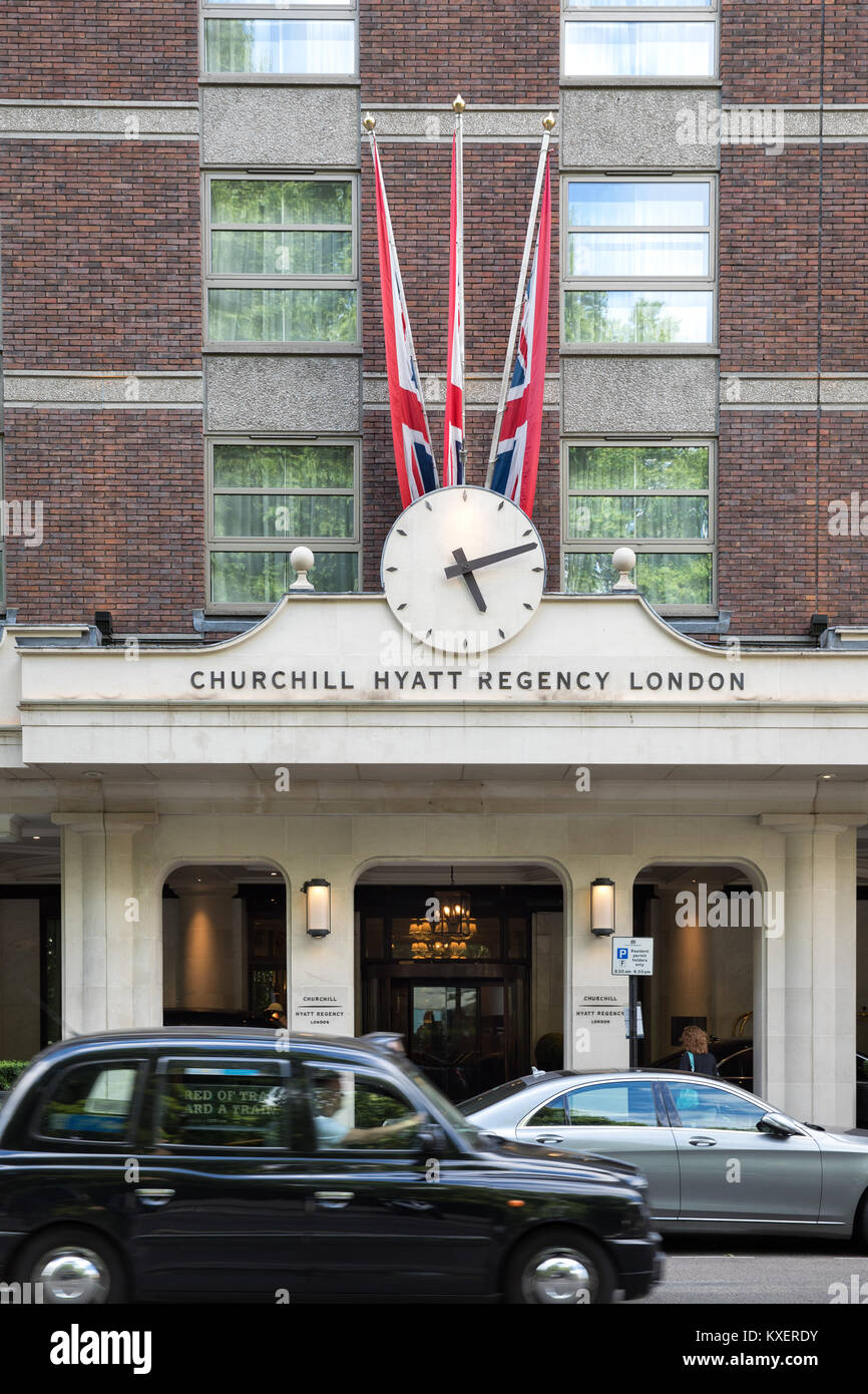 Das Churchill Hotel in London. Hyatt Regency London. Stockfoto