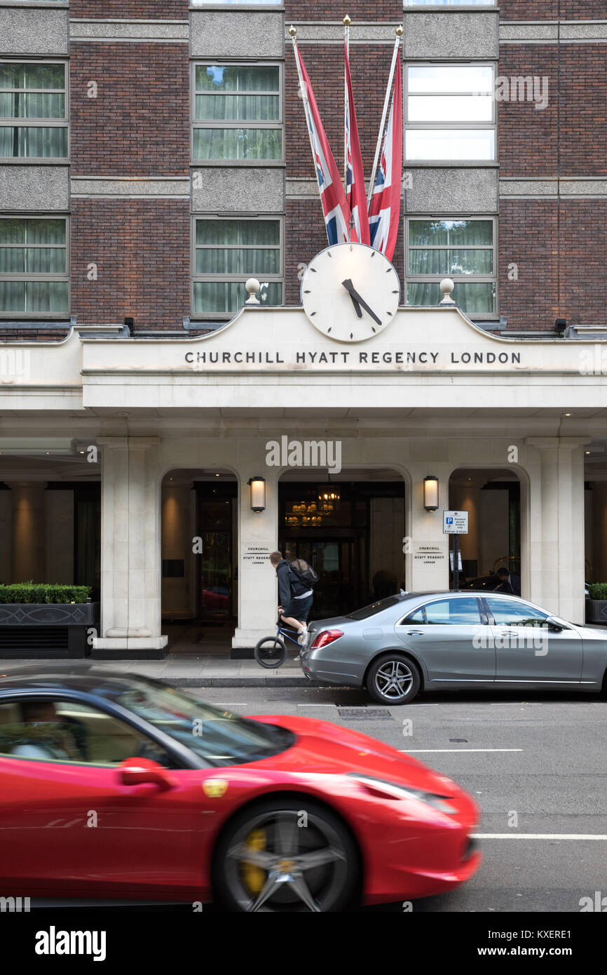 Das Churchill Hotel in London. Hyatt Regency London. Stockfoto