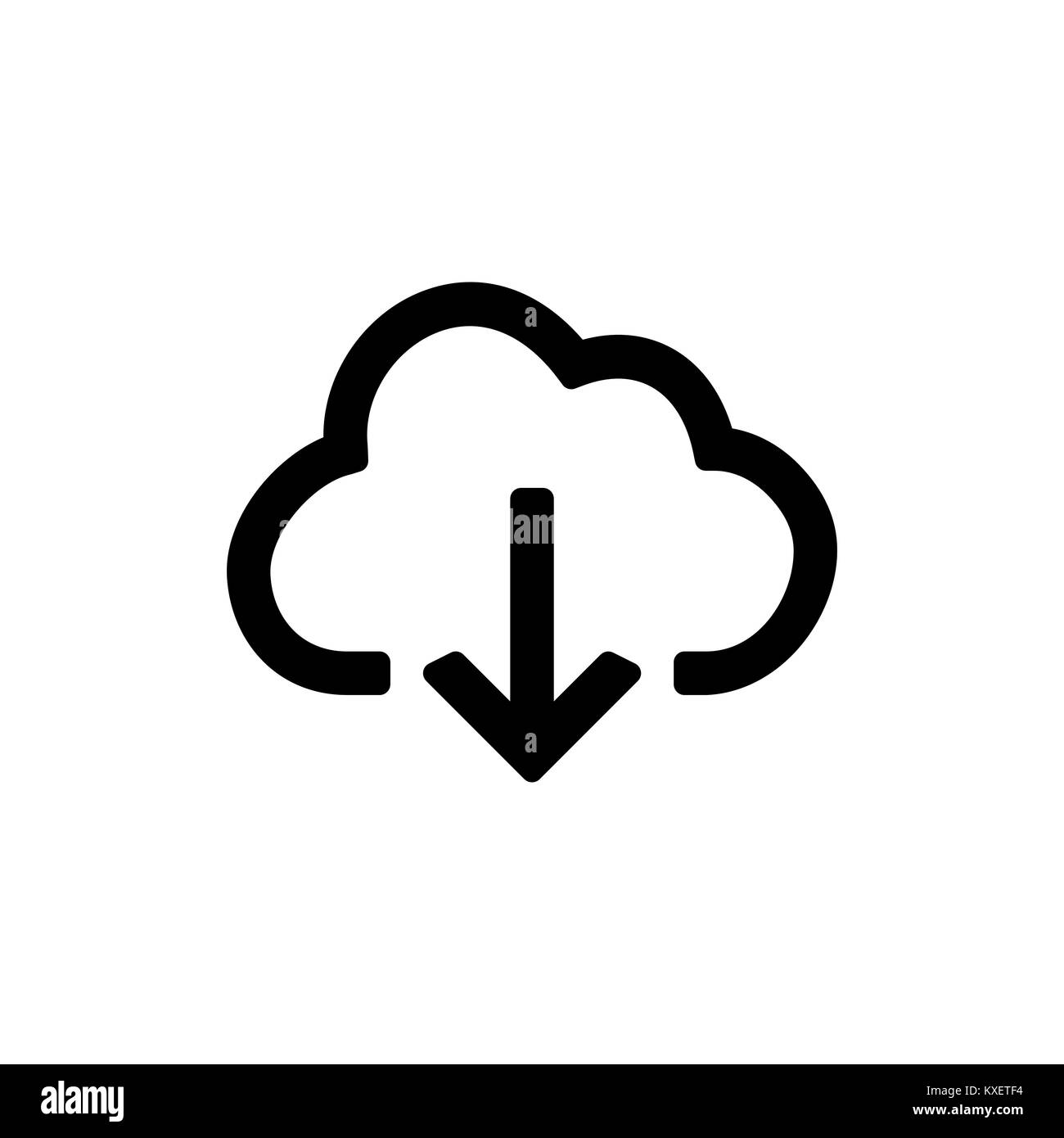 Backup und Restore Data Cloud Symbol für einfache Flat Style ui Design. Stock Vektor