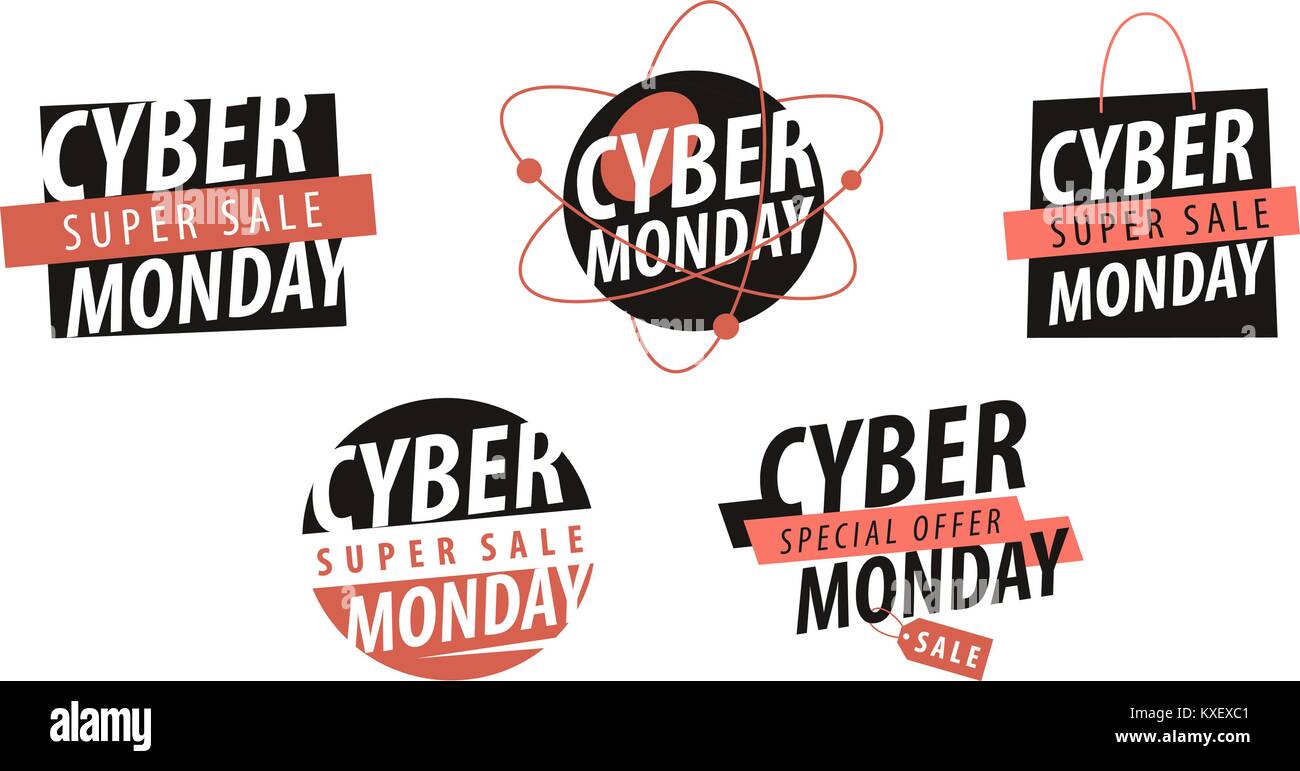 Verkauf Konzept. Cyber Monday label. Vector Illustration Stock Vektor