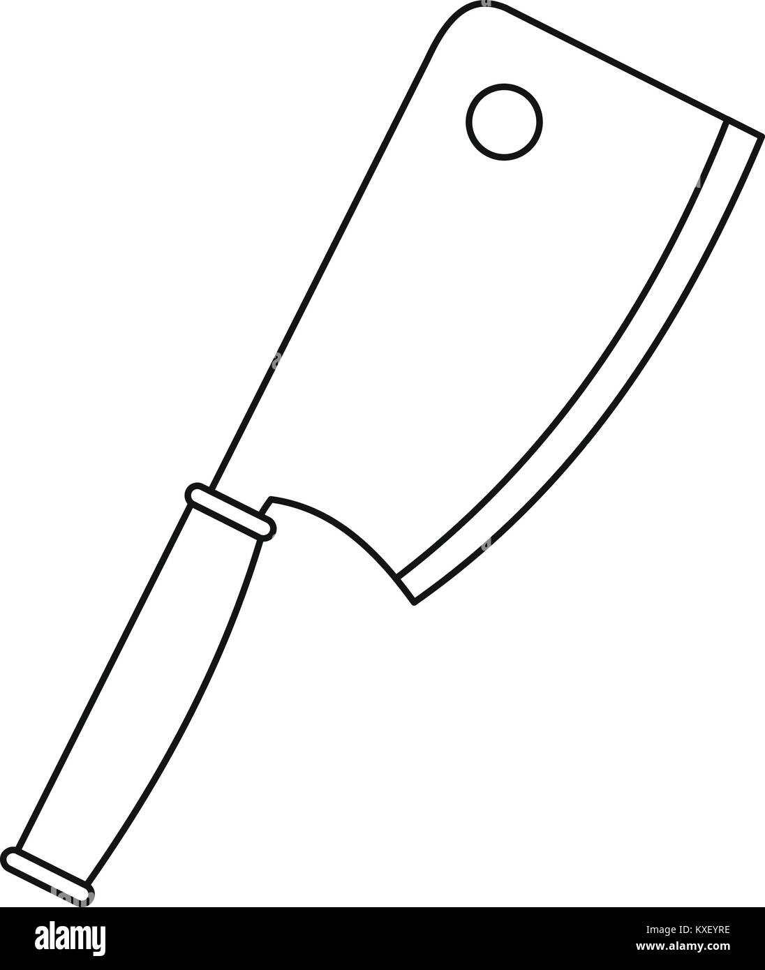 Küche ax Symbol, outline Style Stock Vektor