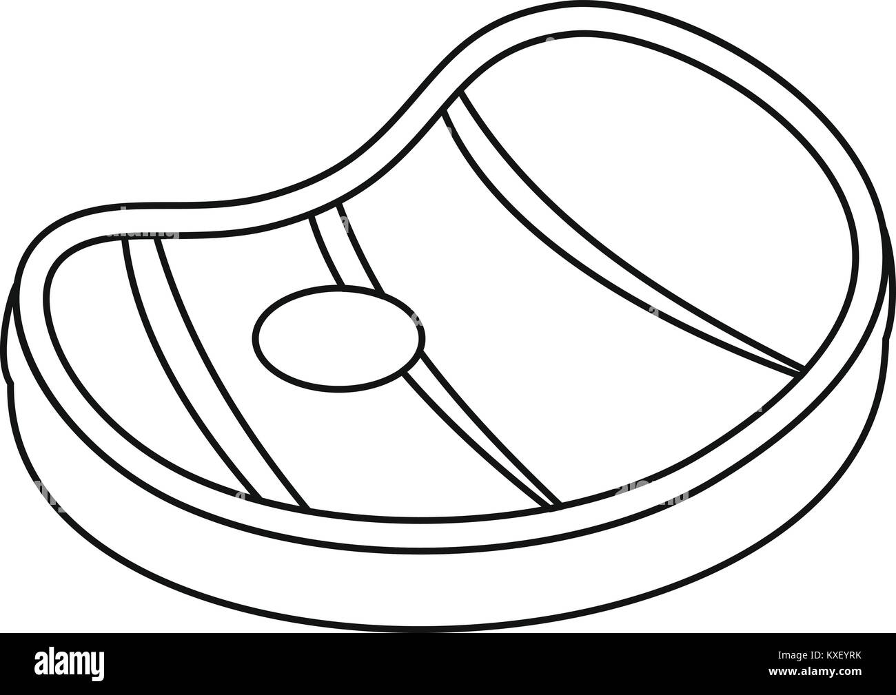Fleisch Steak Symbol, Umriss-Stil Stock Vektor