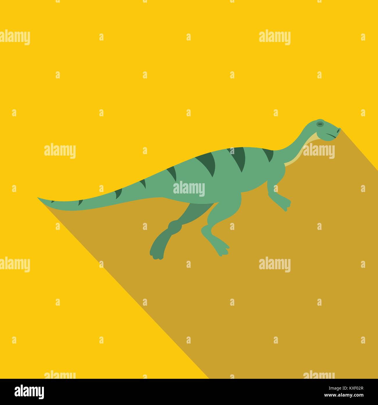 Gallimimus Dinosaurier Symbol, flacher Stil Stock Vektor