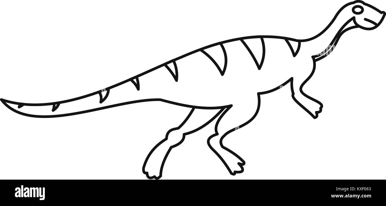 Gallimimus Symbol, outline Style Stock Vektor