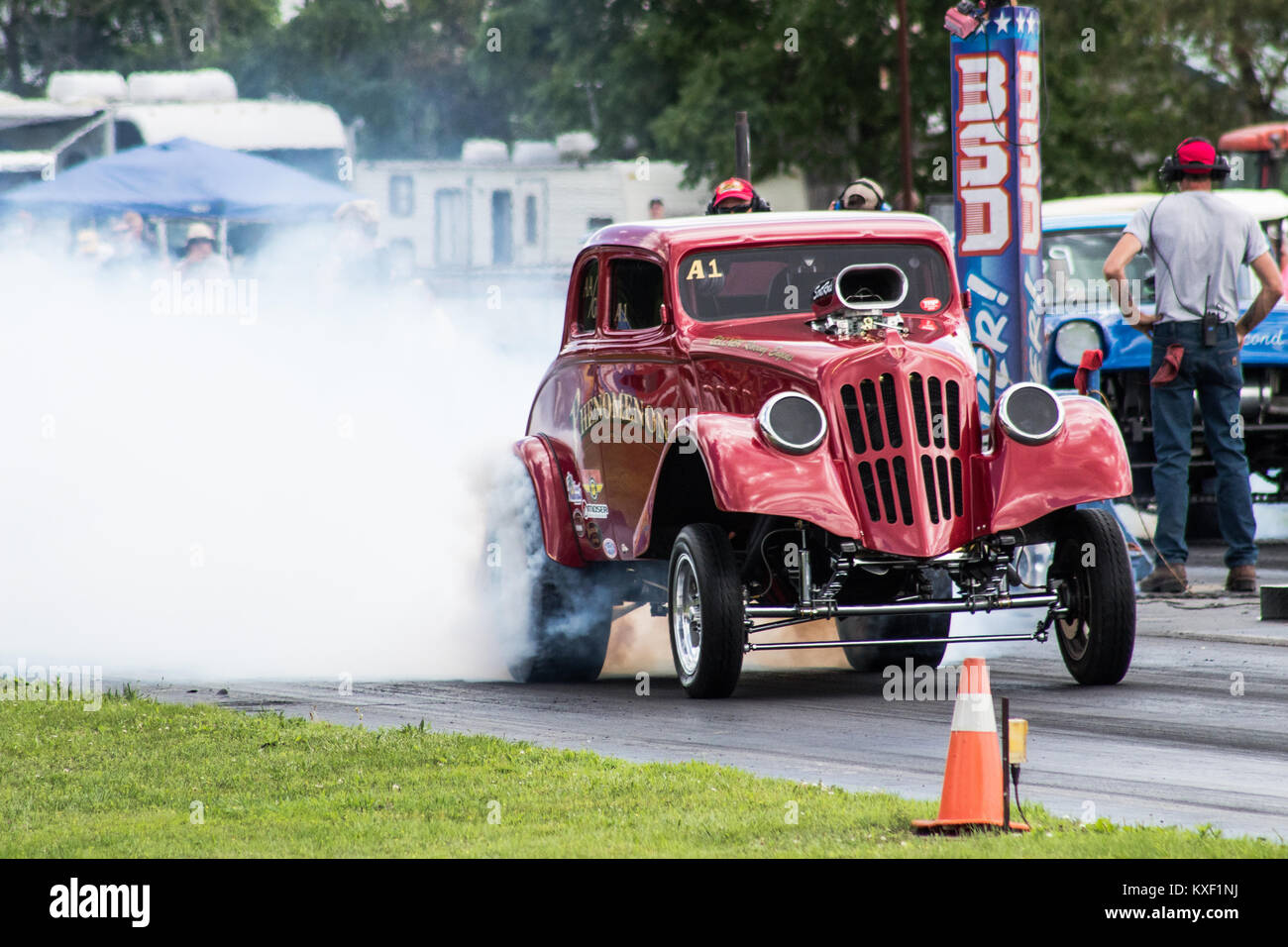 Nostalgie Staatsangehörigen im Beaver Federn dragway Pennsylvania Stockfoto