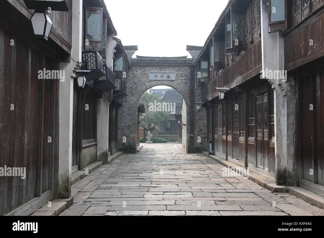 Gasse in Zhangjiajie, China Stockfoto