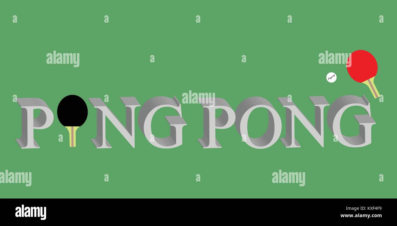 Ping Ping logo Typ Stock Vektor