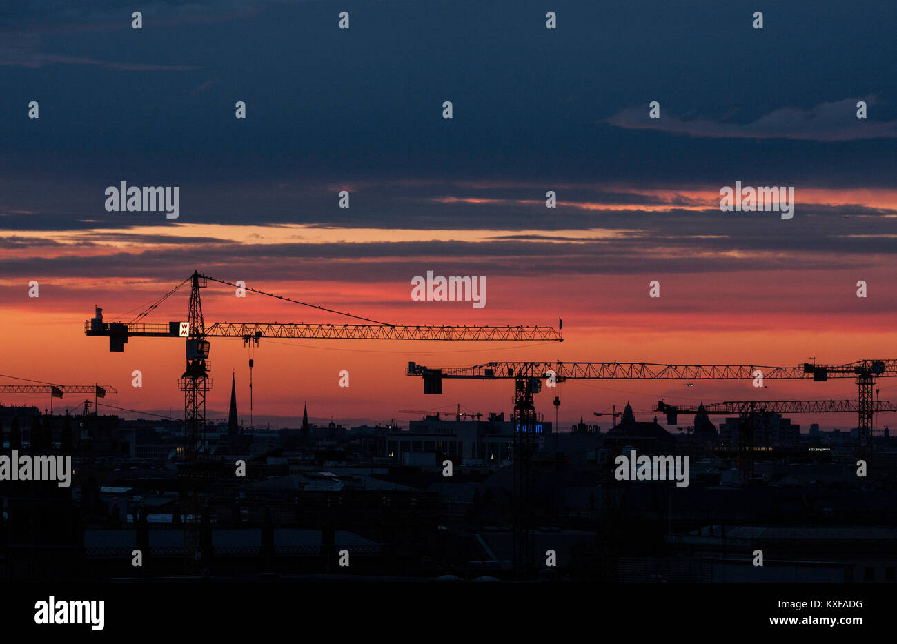 Silhouette Berlin Stockfoto