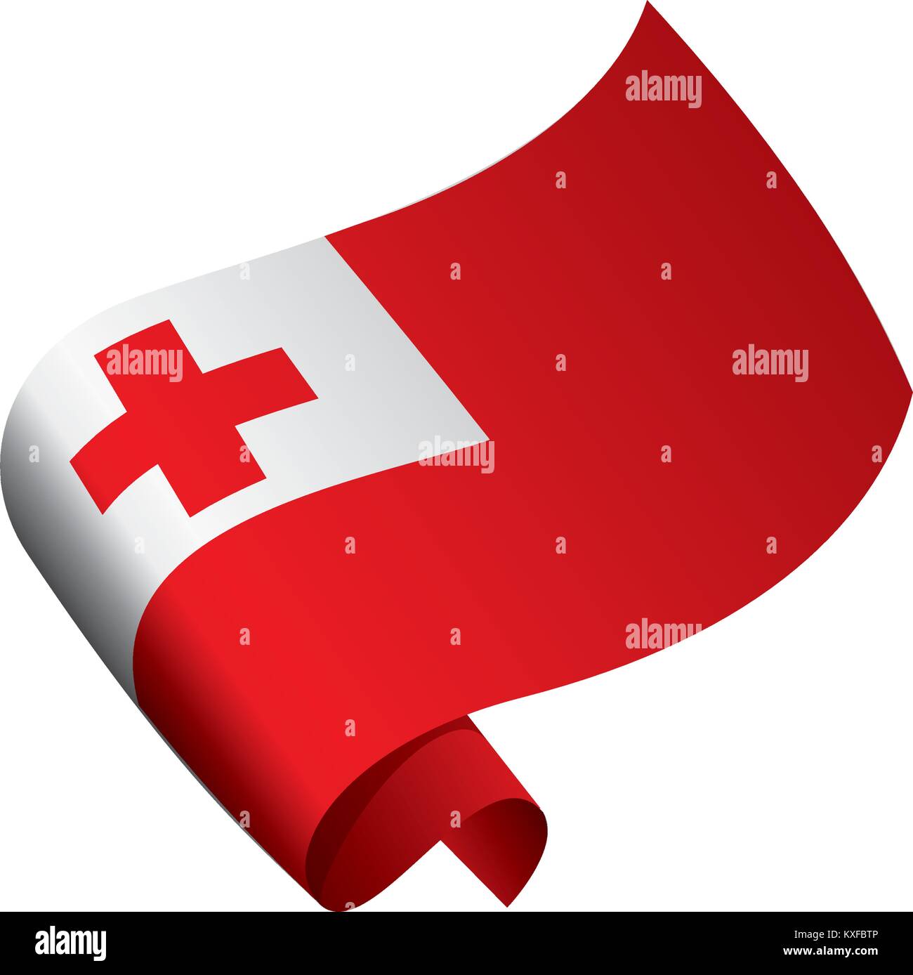 Tonga Flagge, Vektor, Abbildung Stock Vektor