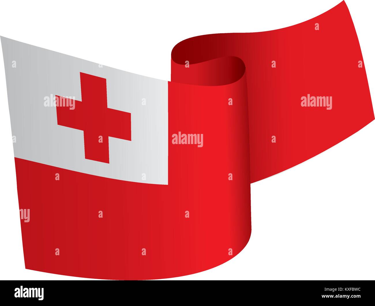 Tonga Flagge, Vektor, Abbildung Stock Vektor