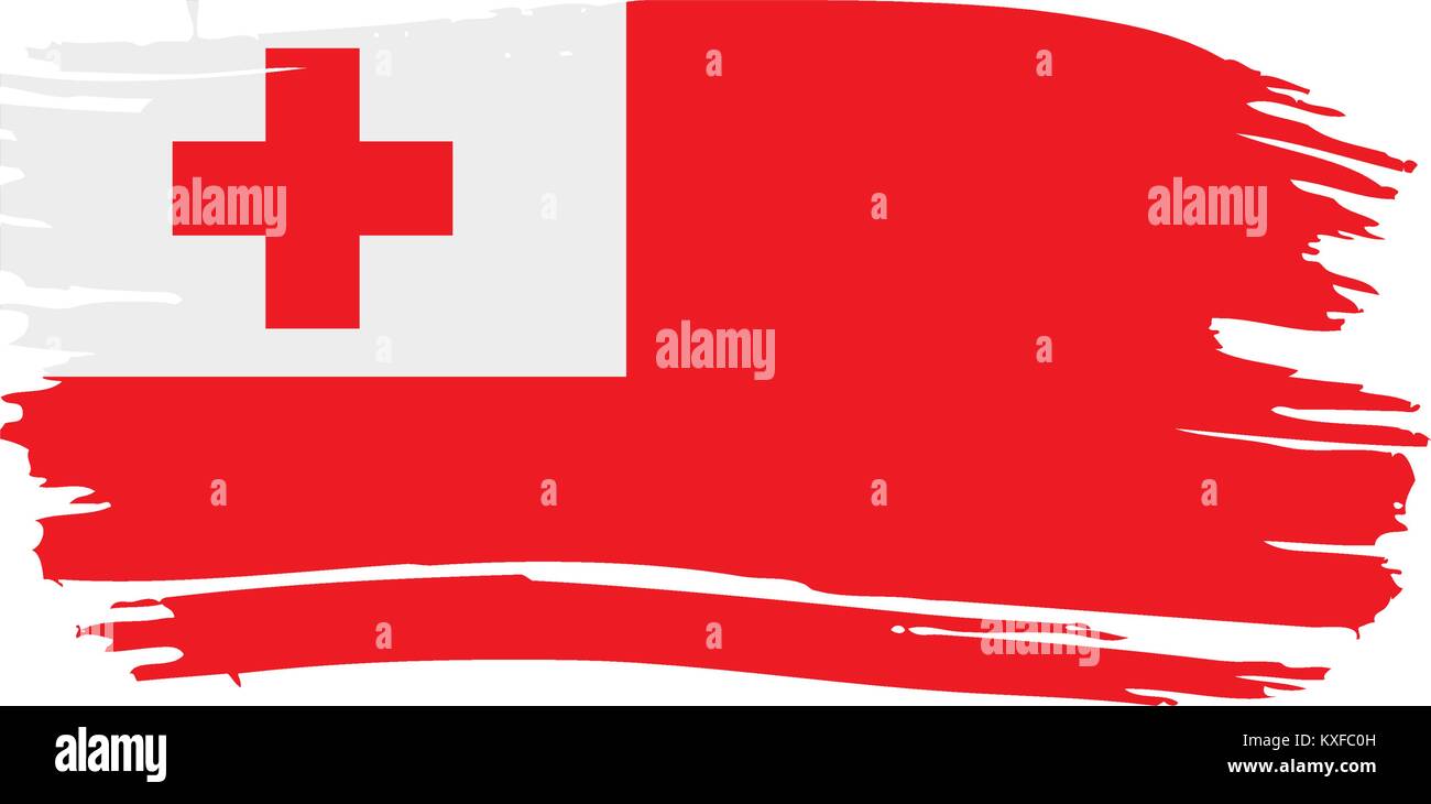 Tonga Flagge, Vektor, Abbildung Stock Vektor