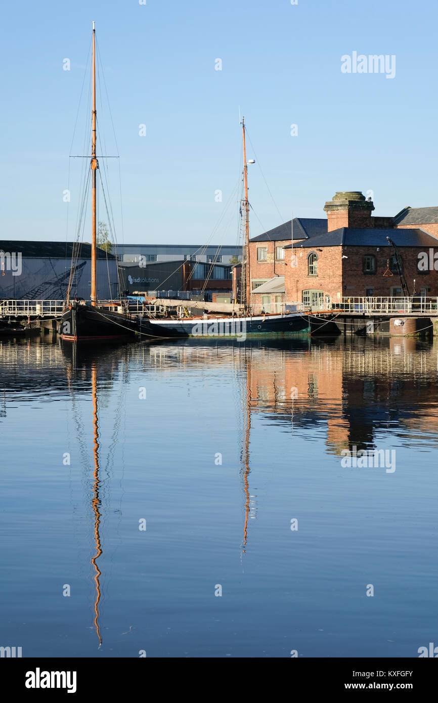 Bristol Channel pilot Cutter 'Dolphin' in Gloucester Docks auf der Gloucester und Schärfe Kanal im südlichen England günstig Stockfoto