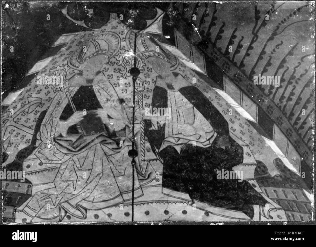 Foto der Alnö Alten Kirche in Schweden, ein historisches mittelalterliches Gebäude aus Stein, bekannt für seine romanischen architektonischen Elemente und religiöse Bedeutung. Stockfoto