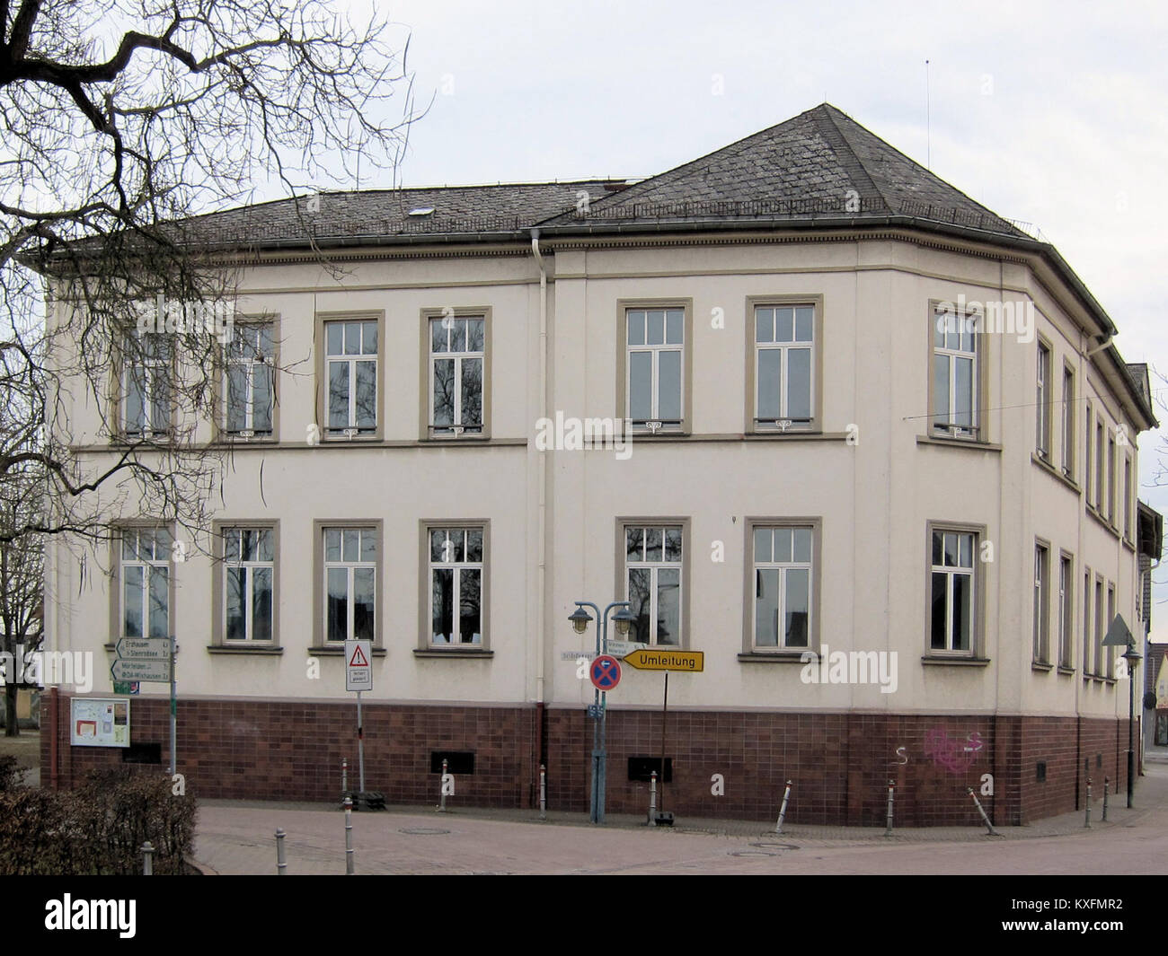 Alte Schule Gräfenhausen Stockfoto