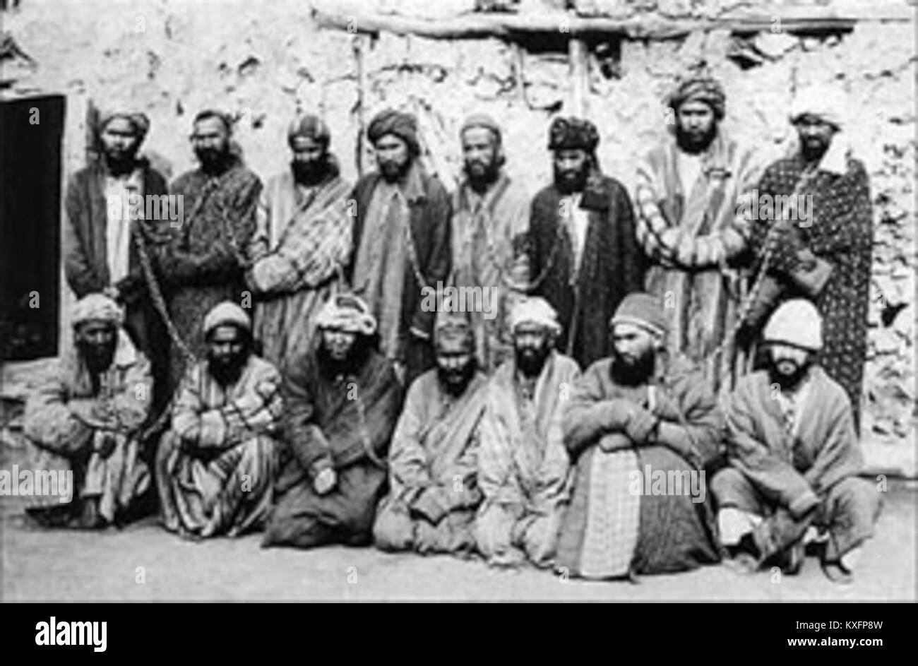 Der Andischanische Aufstand fand 1898 in der Stadt Andijan, dem heutigen Usbekistan, statt. Es war eine Rebellion gegen die russische Kaiserherrschaft, die von lokalen Aufständischen geführt und später von der russischen Armee unterdrückt wurde. Stockfoto