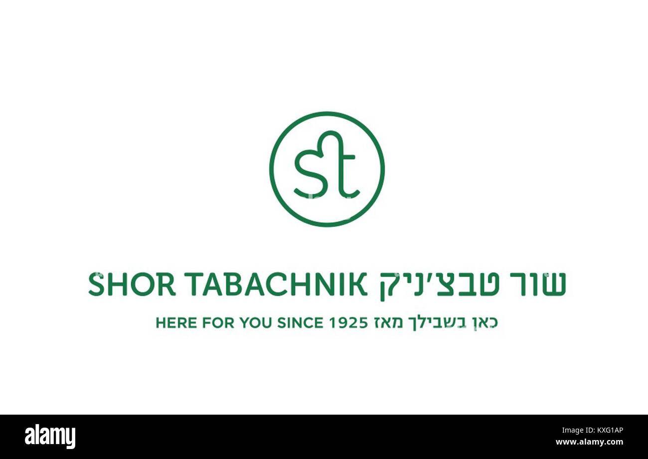 Logo-Design in Verbindung mit Shor-Tabchnik, das ein visuelles Emblem oder Symbol zur Identifizierung oder zum Branding zeigt. Stockfoto