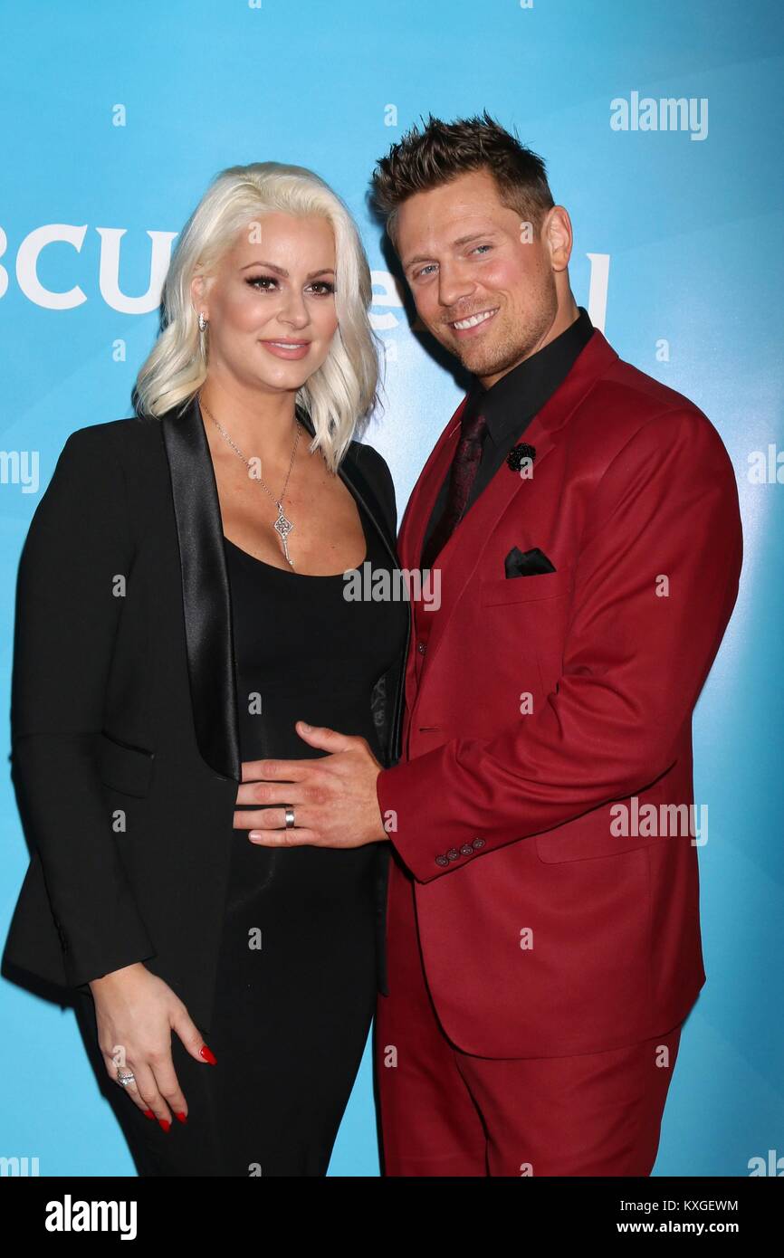 In Pasadena, Kalifornien. 9 Jan, 2018. Maryse Ouellet, Michael Mizanin, die Miz in der Ankunftshalle für NBC Universal der TCA Winter Press Tour 2018, The Langham Huntington, Pasadena, CA 9. Januar 2018. Credit: Priscilla Grant/Everett Collection/Alamy leben Nachrichten Stockfoto